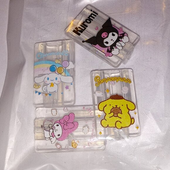 🎯 NEW Kuromi, Cinnamoroll, My Melody & Pompompurin Transparent Cable Protectors - Picture 1 of 16